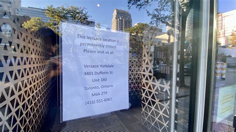 Versace flagship on Yorkville Avenue in Toronto shutters